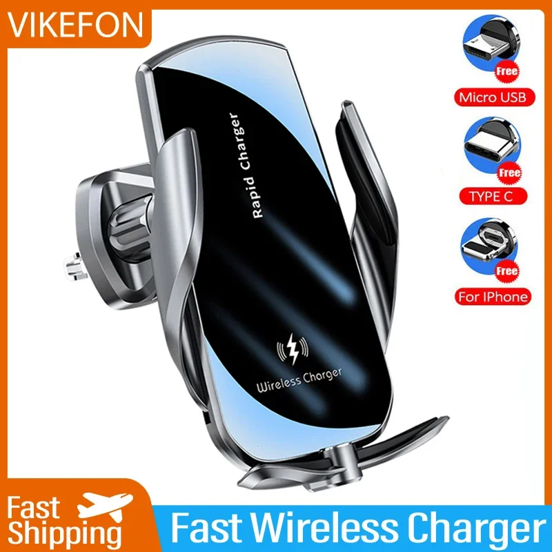 Wireless Car Charger Mount Fast Charging - VIEllFON-Chargeur de voiture sans fil automatique,