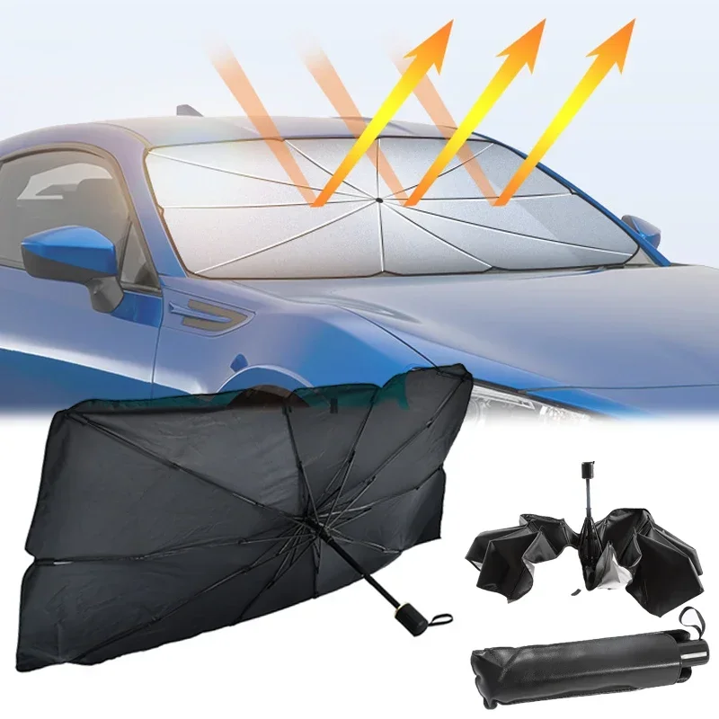 Car Sunshade Windshield Umbrella Foldable - Pare-soleil pour pare-brise de voiture, pare-soleil