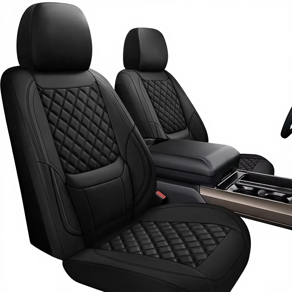 Leather Car Seat Covers Full Set Universal - Housses de siège de voiture universelles
