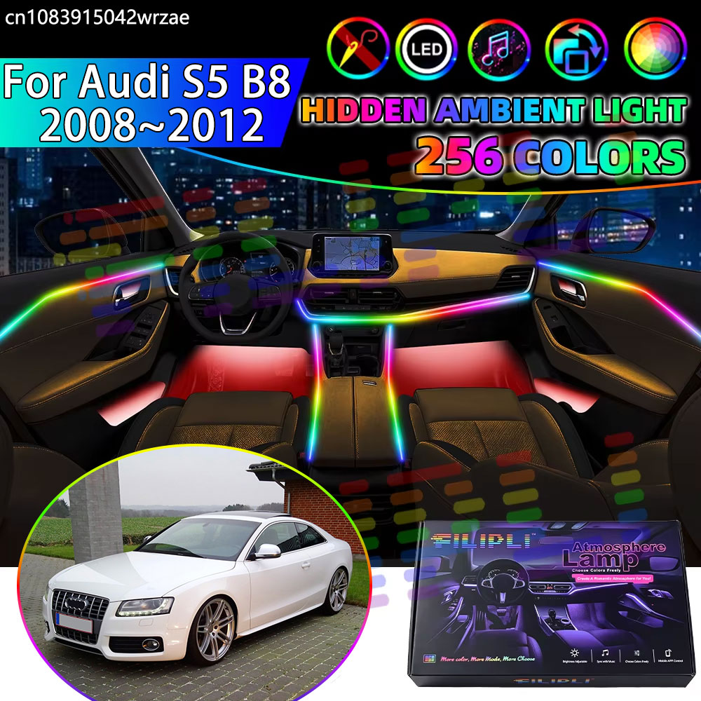 Led Ambient Interior Car Lights App Control - Pour Audi S5 B8 2008~2012 2009,