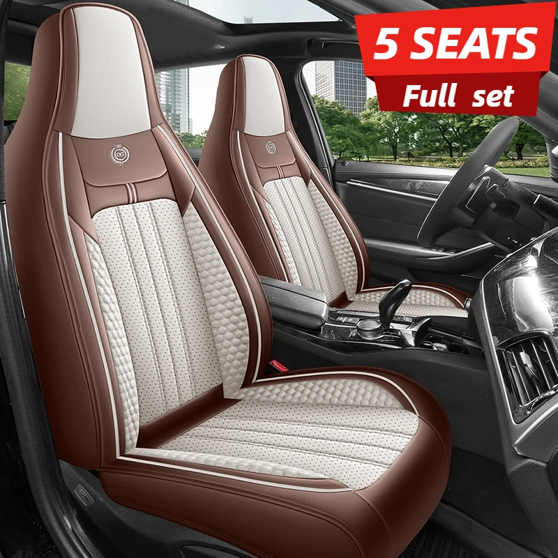 Leather Car Seat Covers Full Set Universal - Ensemble de housses de siège de