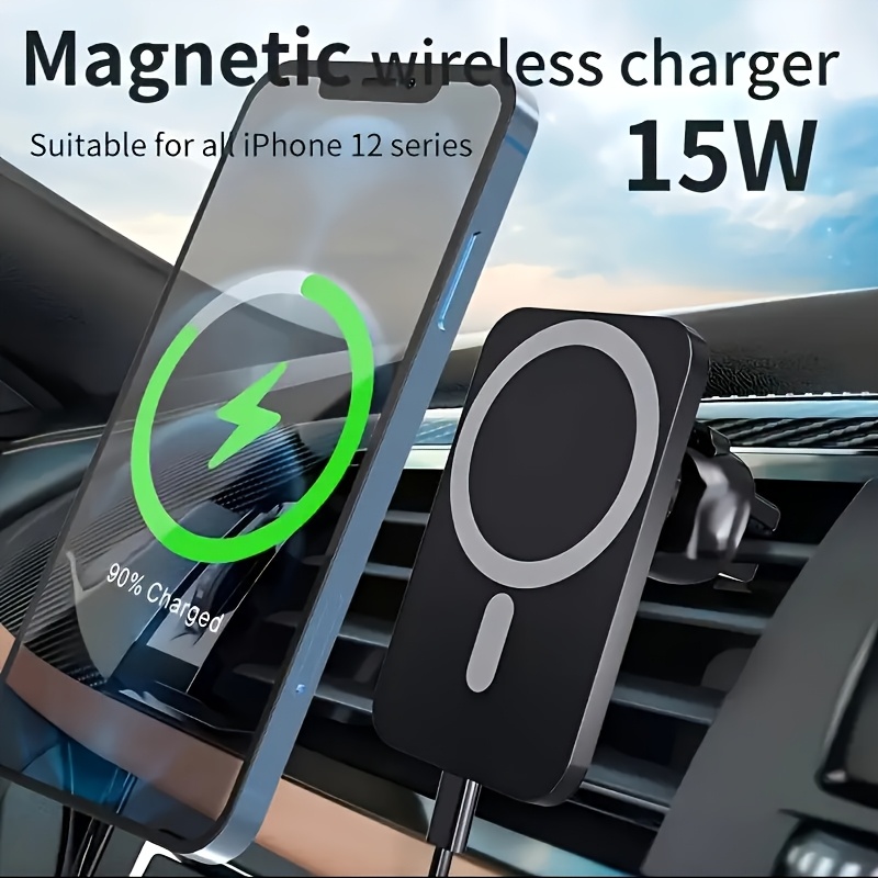Wireless Car Charger Mount Fast Charging - Chargeur sans fil magnétique pour voiture