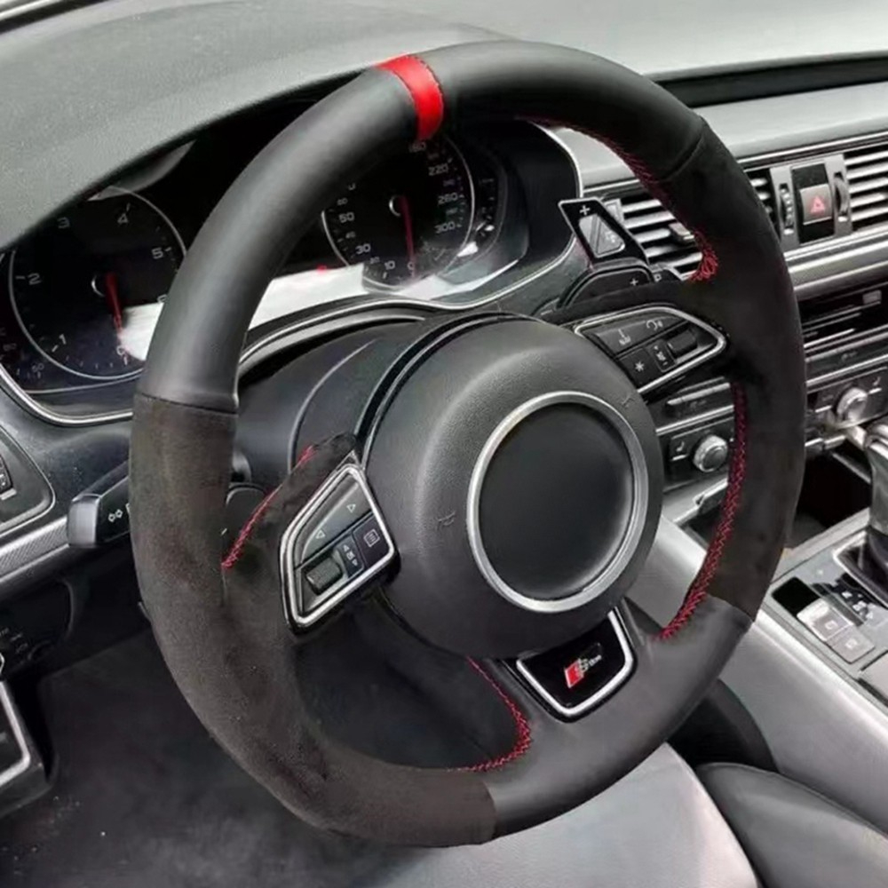 Car Steering Wheel Cover Anti Slip Breathable - Juste de volant de voiture tressée