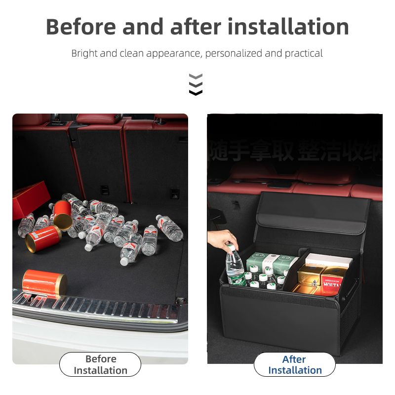 Boîte de rangement de coffre d - Car Trunk Organizer Foldable Storage Box avis et prix