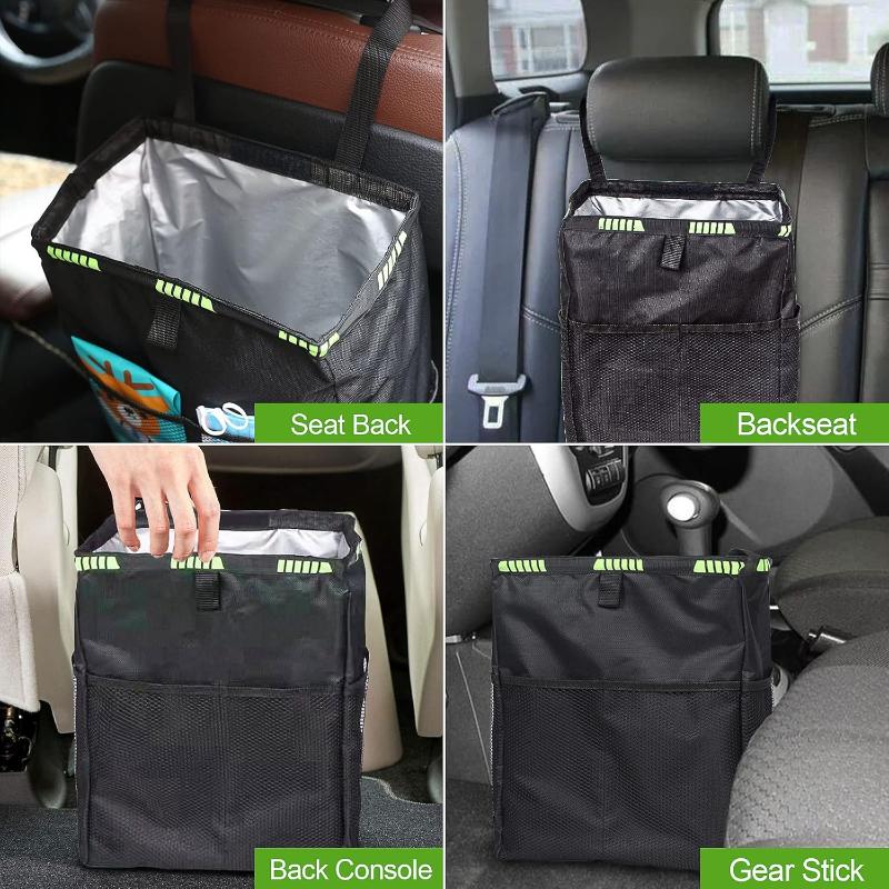 Poubelle de voiture pliable av - Waterproof Car Trash Can With Lid avis et prix