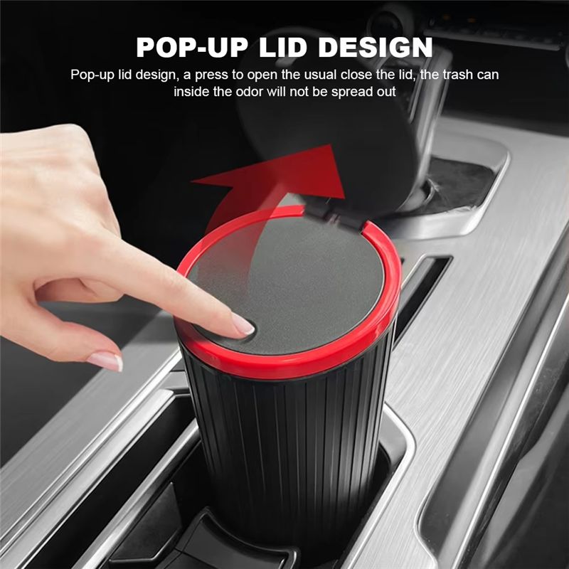 Poubelle de voiture de type pr - Waterproof Car Trash Can With Lid avis et prix