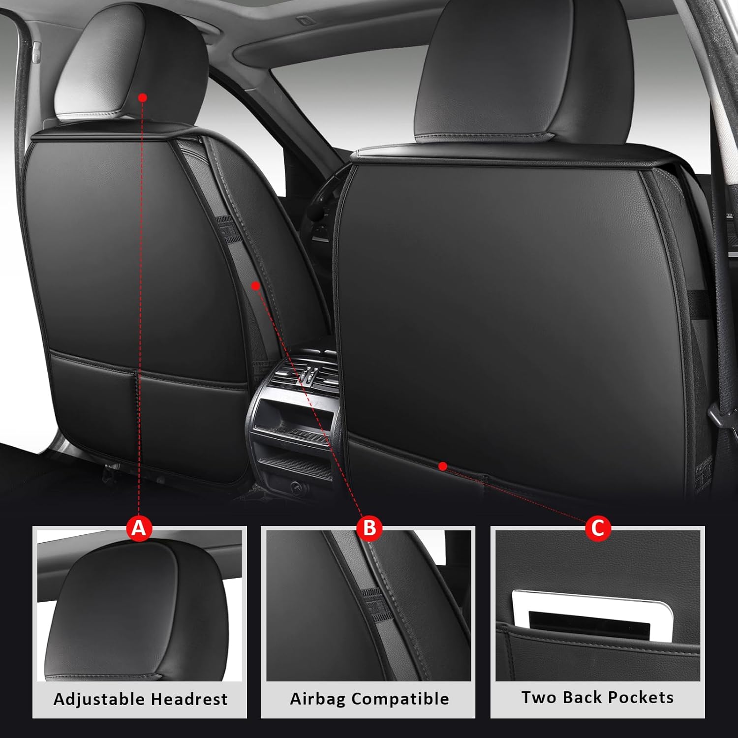 Protection universelle pour si - Leather Car Seat Covers Full Set Universal avis et prix