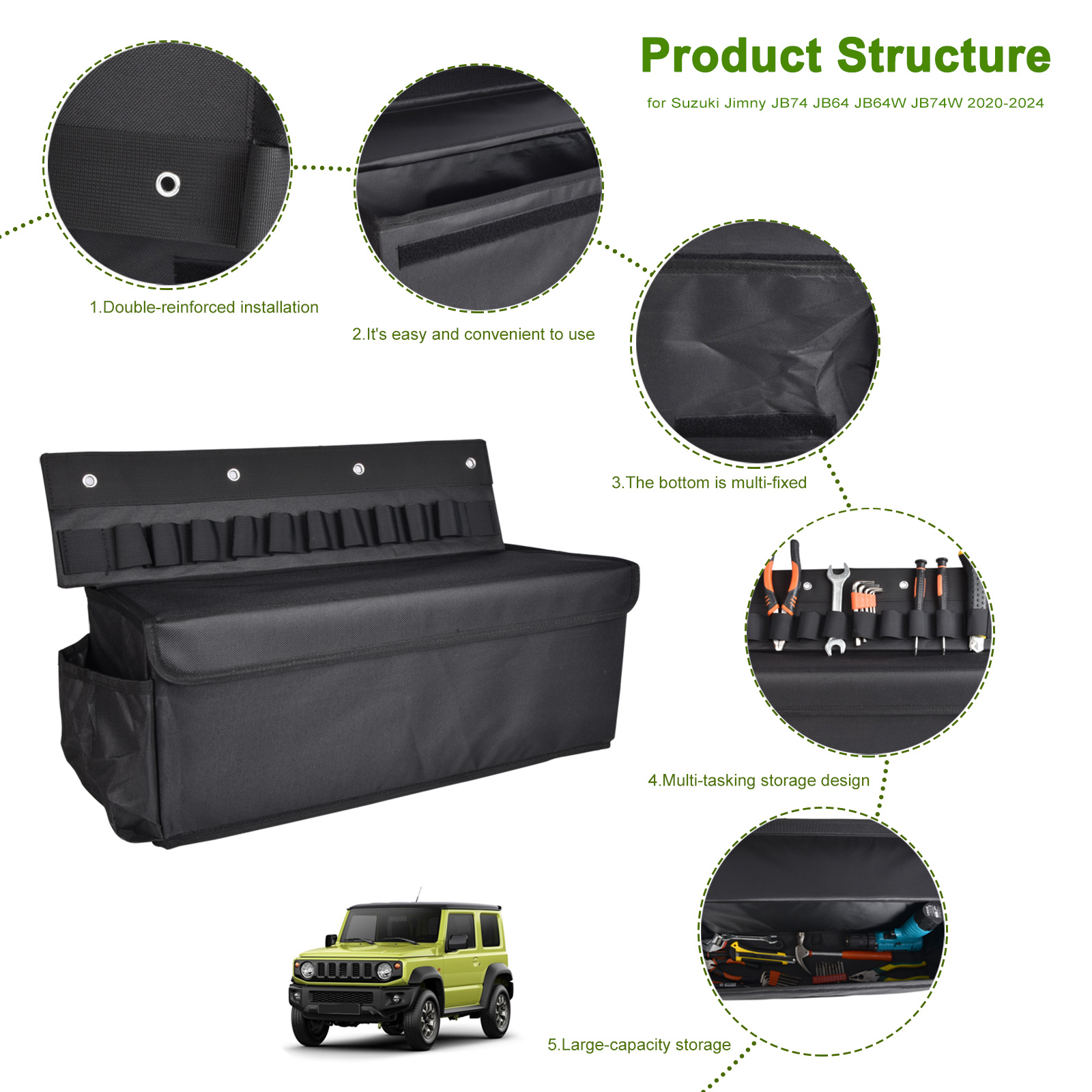 Sac de rangement pliable pour  - Car Trunk Organizer Foldable Storage Box avis et prix