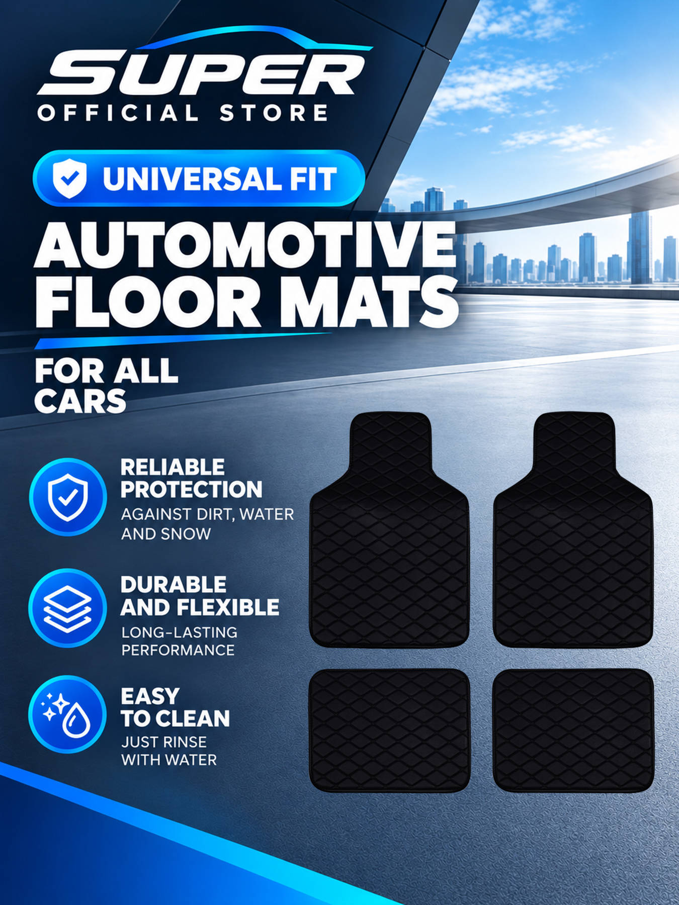 Ensemble complet de tapis de s - Car Floor Mats Universal Waterproof Leather avis et prix