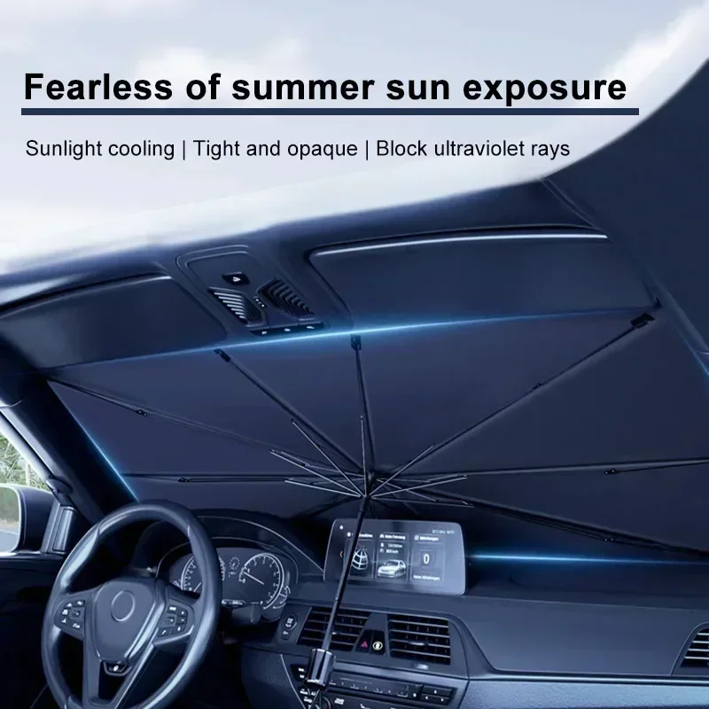 Pare-soleil de voiture pliable - Car Sunshade Windshield Umbrella Foldable avis et prix