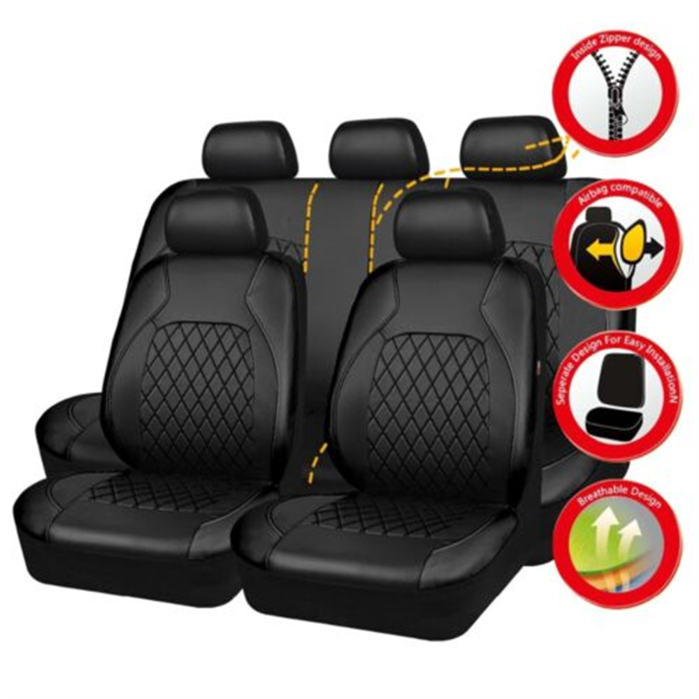 Ensemble universel de housses  - Leather Car Seat Covers Full Set Universal avis et prix