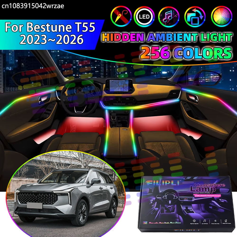 Pour Bestune T55 2023~2026 202 - Led Ambient Interior Car Lights App Control avis et prix