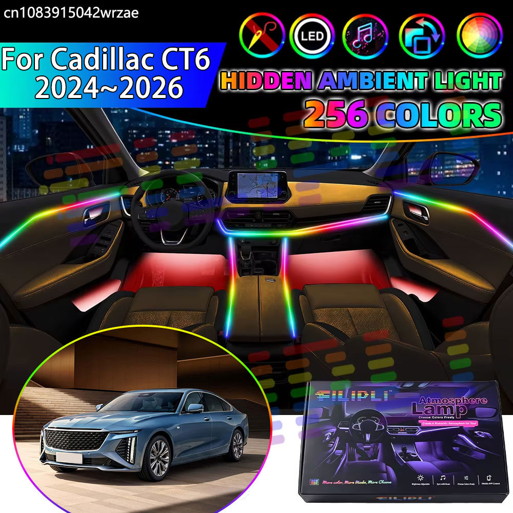 Pour Cadillac CT6 2024 2025 20 - Led Ambient Interior Car Lights App Control avis et prix