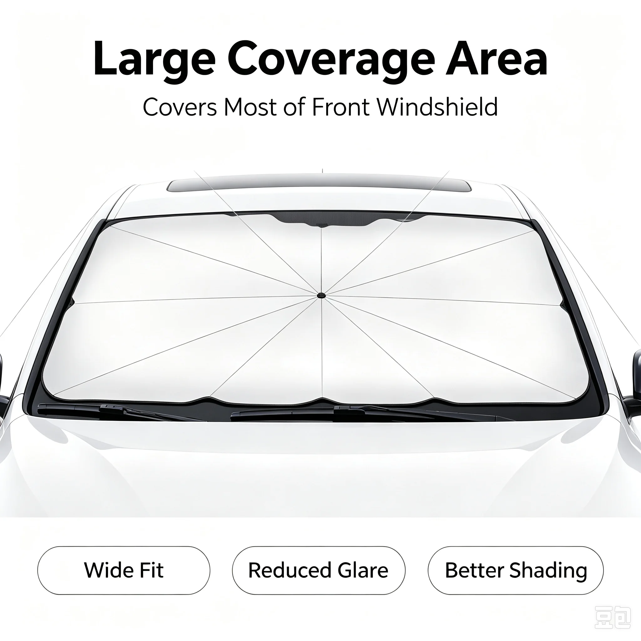 Parasol pare-soleil pliable po - Car Sunshade Windshield Umbrella Foldable avis et prix