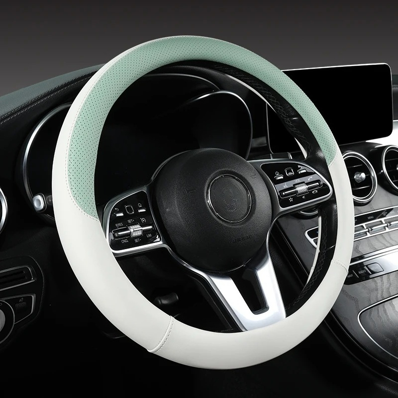 Housse de volant de voiture en - Car Steering Wheel Cover Anti Slip Breathable avis et prix