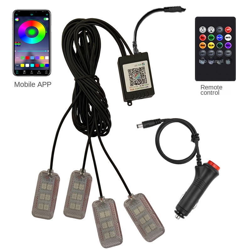 Lumière ambiante intérieure de - Led Ambient Interior Car Lights App Control avis et prix