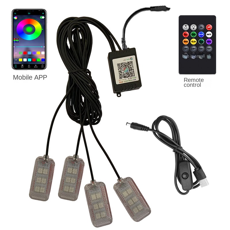 Lumière ambiante intérieure de - Led Ambient Interior Car Lights App Control avis et prix