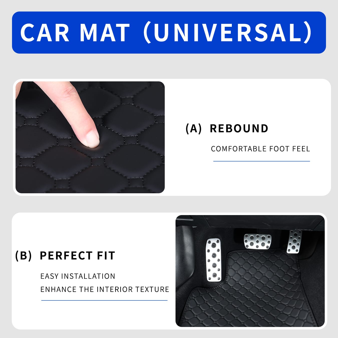 Tapis de sol pour voiture, ens - Car Floor Mats Universal Waterproof Leather avis et prix