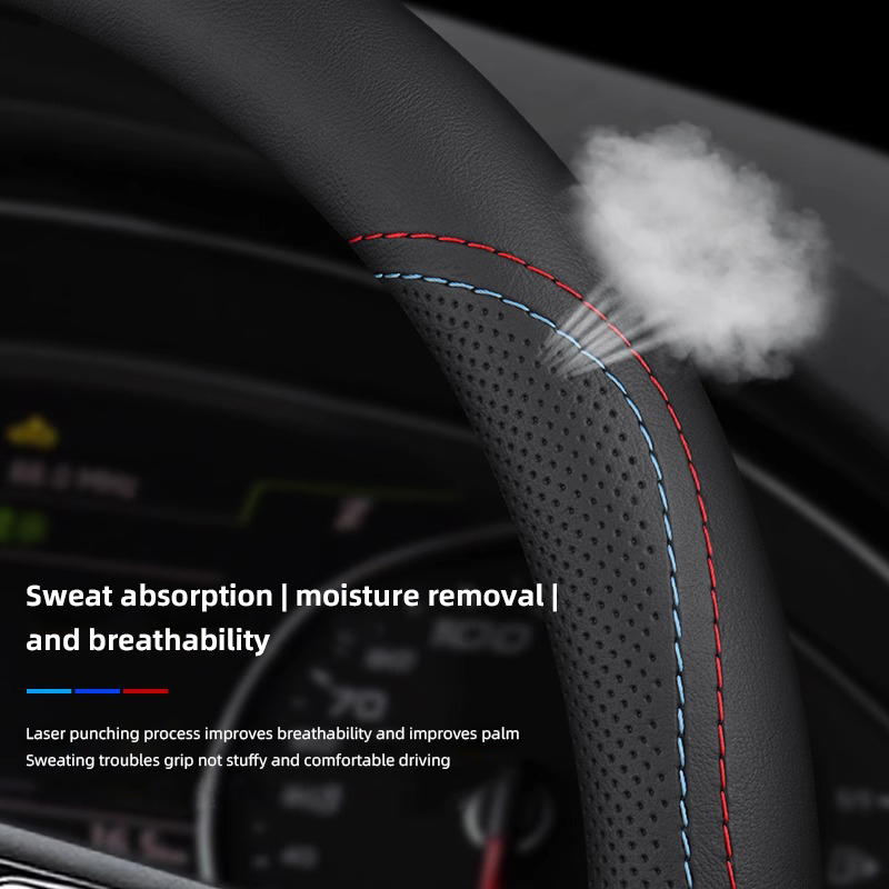 1 pièce de housse de volant de - Car Steering Wheel Cover Anti Slip Breathable avis et prix